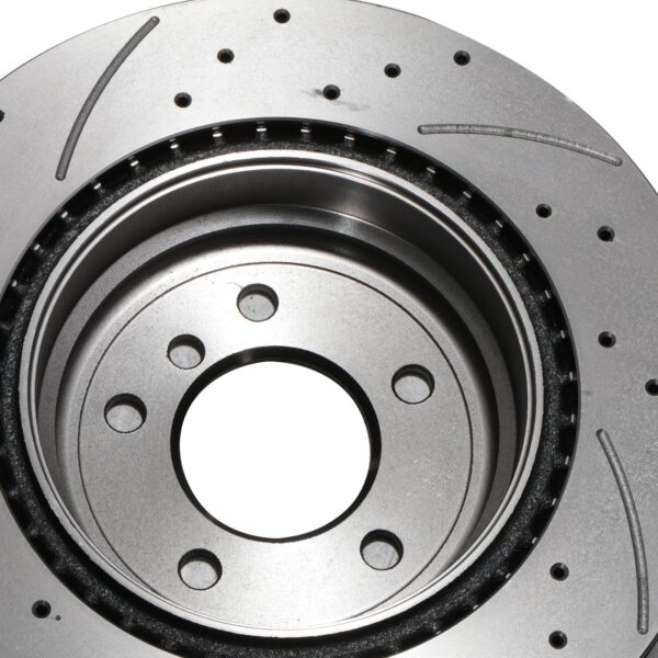 Rear Drilled Grooved Vented 336mm Brake Discs For BMW 3 Series E90 E92 04-13 - Image 4