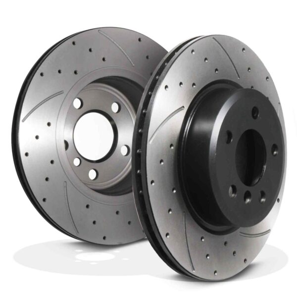 Front Drilled Grooved 330mm Brake Discs For BMW 5 Series F10 F11 09-17