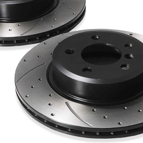 Front Drilled Grooved 330mm Brake Discs For BMW 5 Series F10 F11 09-17 - Image 5