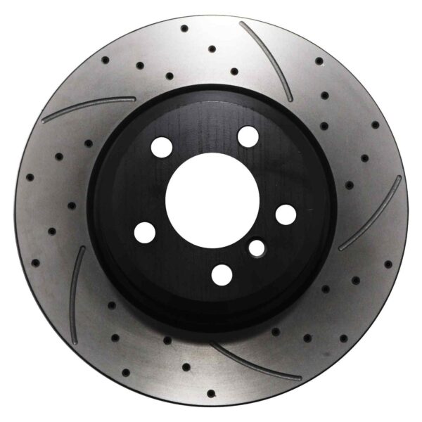 Front Drilled Grooved 330mm Brake Discs For BMW 5 Series F10 F11 09-17 - Image 2