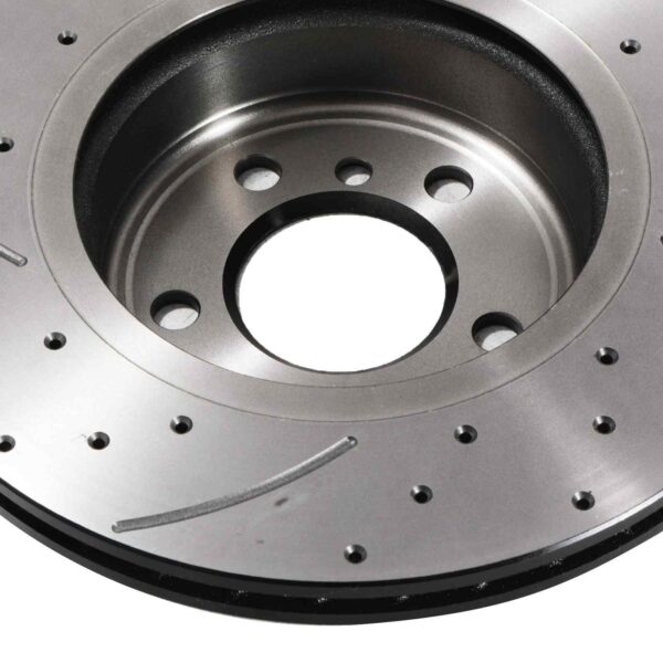 Front Drilled Grooved 330mm Brake Discs For BMW 5 Series F10 F11 09-17 - Image 3