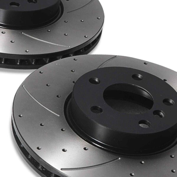 Front Drilled Grooved 332mm Brake Discs For BMW X5 E53 00-06 - Image 3