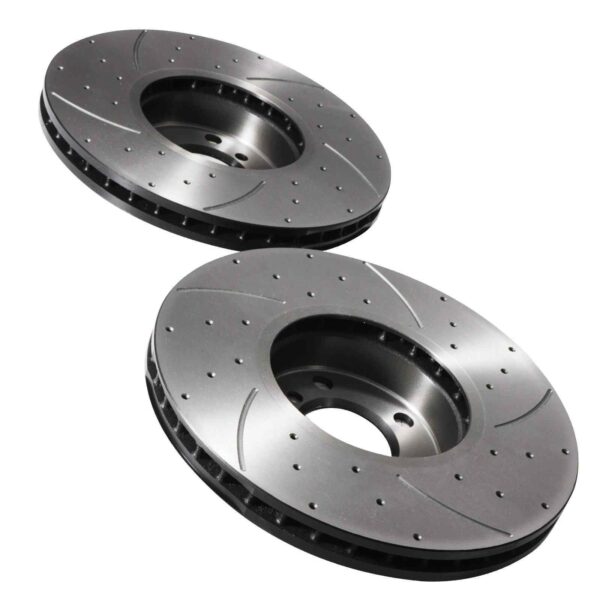 Front Drilled Grooved 332mm Brake Discs For BMW X5 E53 00-06 - Image 7