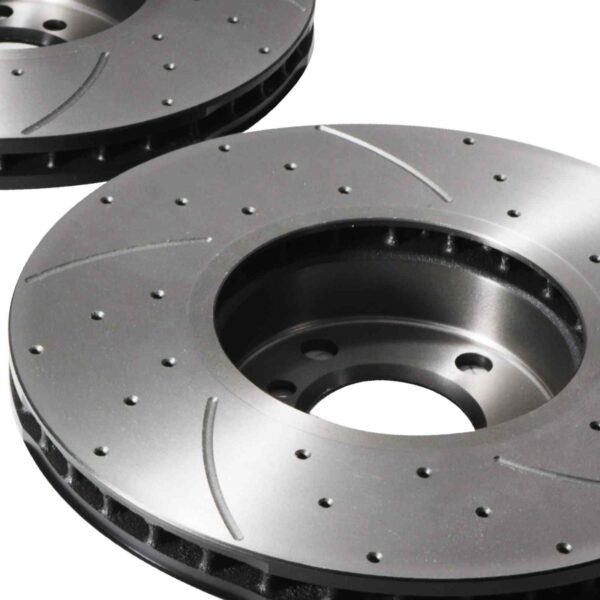 Front Drilled Grooved 332mm Brake Discs For BMW X5 E53 00-06 - Image 8