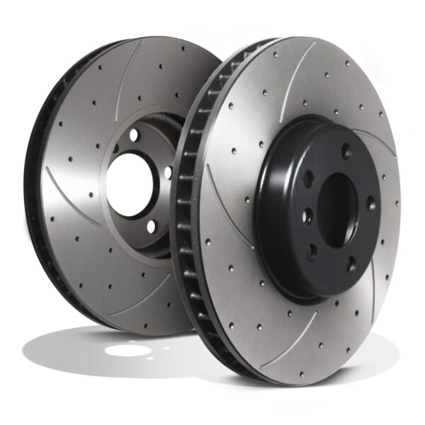 Front Drilled Grooved 348mm Brake Discs For BMW 7 Series F01 F02 730D 740D 740I