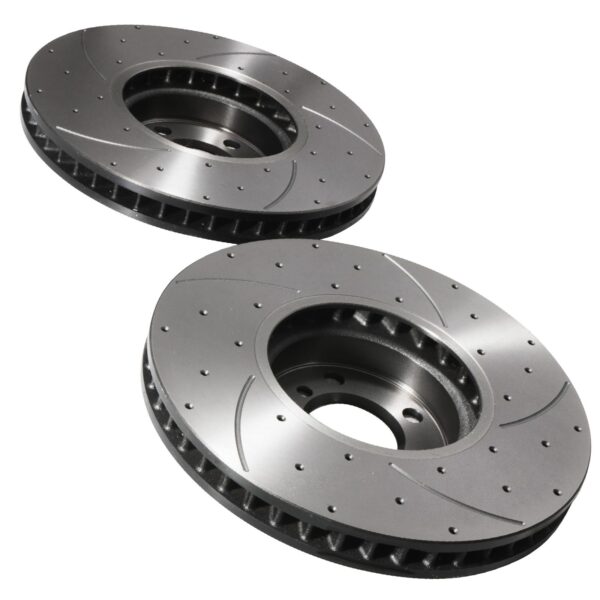 Front Drilled Grooved 348mm Brake Discs For BMW 5 Series F10 F11 535I 550I M550D - Image 6