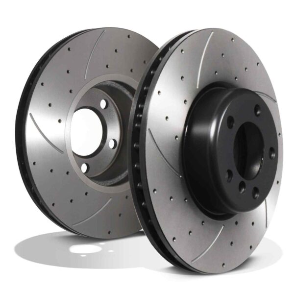 Front Drilled Grooved 345mm Brake Discs For BMW 1 Series M135i M140i F20 F21 11-19