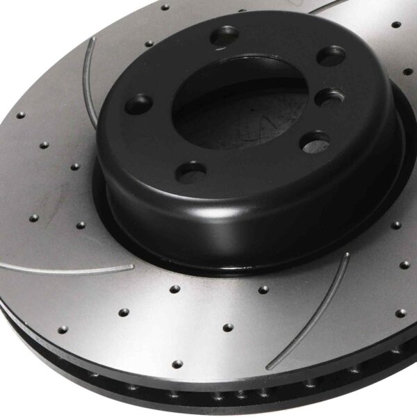 Front Drilled Grooved 345mm Brake Discs For BMW 1 Series M135i M140i F20 F21 11-19 - Image 3