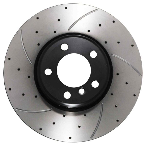 Front Drilled Grooved 345mm Brake Discs For BMW 1 Series M135i M140i F20 F21 11-19 - Image 2