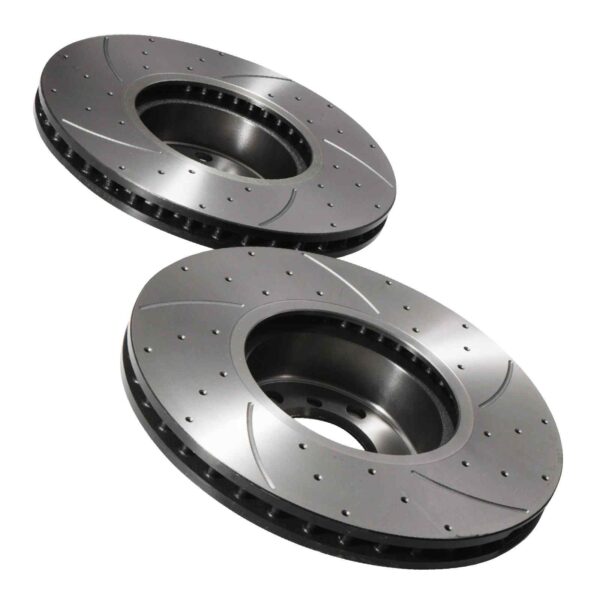 Front Drilled Grooved 345mm Brake Discs For BMW 1 Series M135i M140i F20 F21 11-19 - Image 7