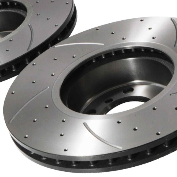 Front Drilled Grooved 345mm Brake Discs For BMW 1 Series M135i M140i F20 F21 11-19 - Image 6