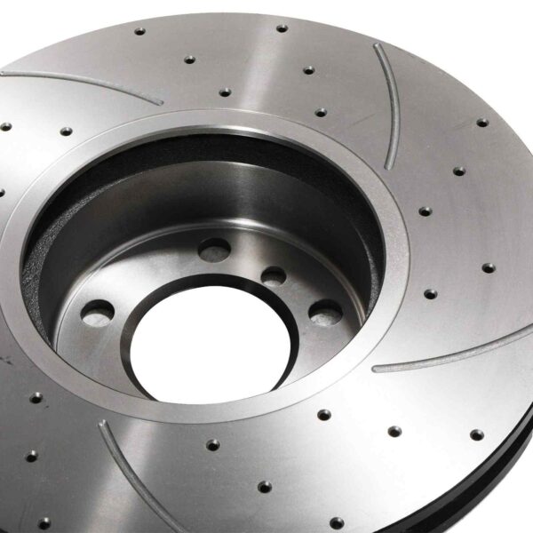 Front Drilled Grooved 345mm Brake Discs For BMW 1 Series M135i M140i F20 F21 11-19 - Image 5