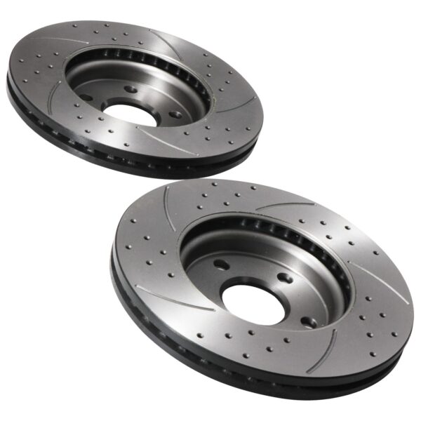 Front Drilled Grooved 275mm Brake Discs For Vauxhall Astra J 1.3 1.7 2.0 Cdti - Image 5