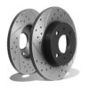 Rear Drilled Grooved 240mm Brake Discs For Fiat 500 Abarth 500 595 695 2008+