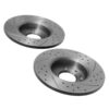 Rear Drilled Grooved 240mm Brake Discs For Fiat 500 Abarth 500 595 695 2008+ - Image 3
