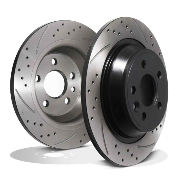 Rear Drilled Grooved 302mm Brake Discs For Range Rover Evoque L538 11-19