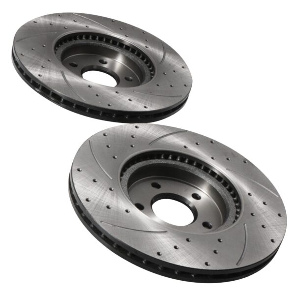 Front Drilled Grooved 320mm Brake Discs For Ford Transit Connect 1.5 1.6 2013+ - Image 8