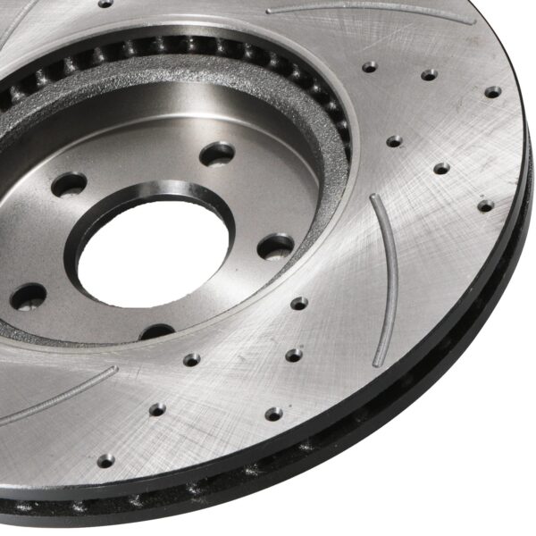 Front Drilled Grooved 320mm Brake Discs For Ford Transit Connect 1.5 1.6 2013+ - Image 4