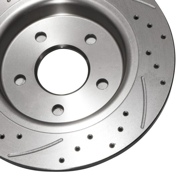 Rear Grooved Drilled 280mm Brake Discs For Ford Focus Mk2 2.5 St 225 St225 05+ - Image 7