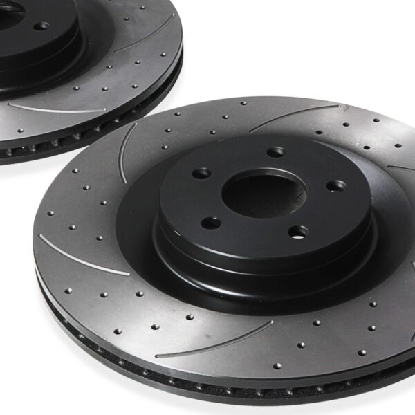 Front Drilled Grooved 350mm Uprated Brake Discs For Ford Focus Mk3 RS 2.3 2015+ - Image 7