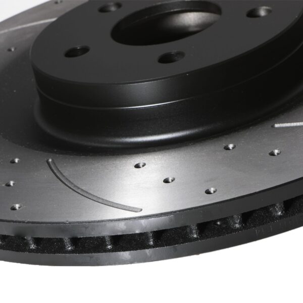 Front Drilled Grooved 350mm Uprated Brake Discs For Ford Focus Mk3 RS 2.3 2015+ - Image 6