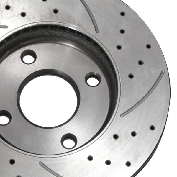 Front Drilled Grooved 262mm Brake Discs For Ford Fiesta Mk8 Ecoboost & TDCI 17+ - Image 3