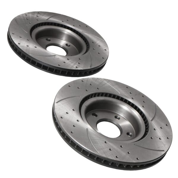 Front Drilled Grooved 308mm Brake Discs For Ford Puma Mk2 St 1.5 Ecoboost 18+ - Image 8