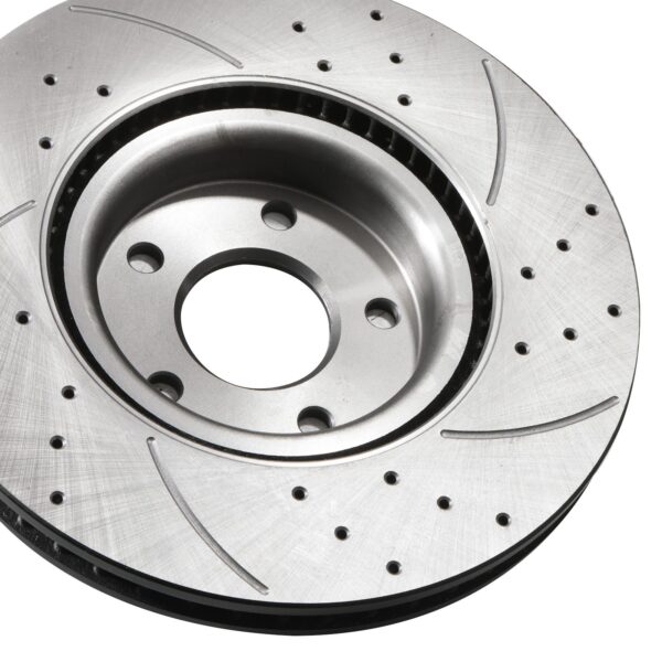 Front Drilled Grooved 308mm Brake Discs For Ford Puma Mk2 St 1.5 Ecoboost 18+ - Image 5