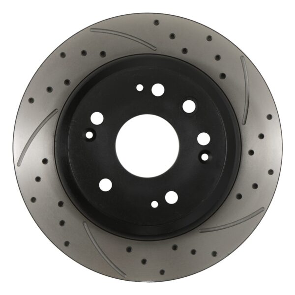 Rear Drilled Grooved Brake Discs 282mm - Honda Accord Tourer 7th Gen 03-08 - Image 2