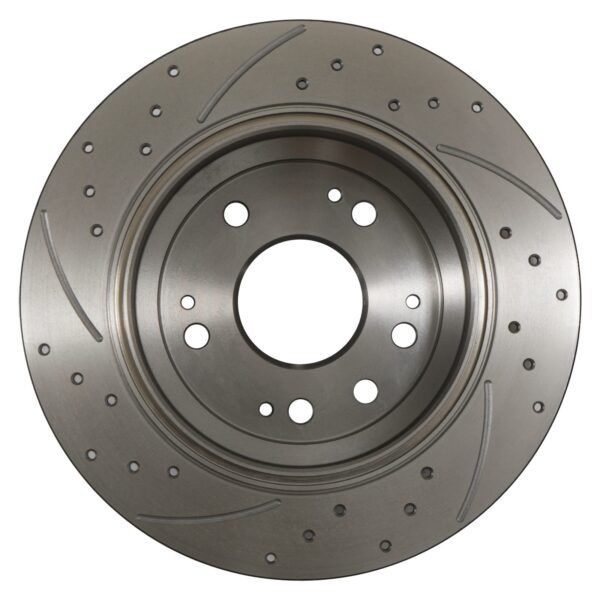 Rear Drilled Grooved Brake Discs 282mm - Honda Accord Tourer 7th Gen 03-08 - Image 5