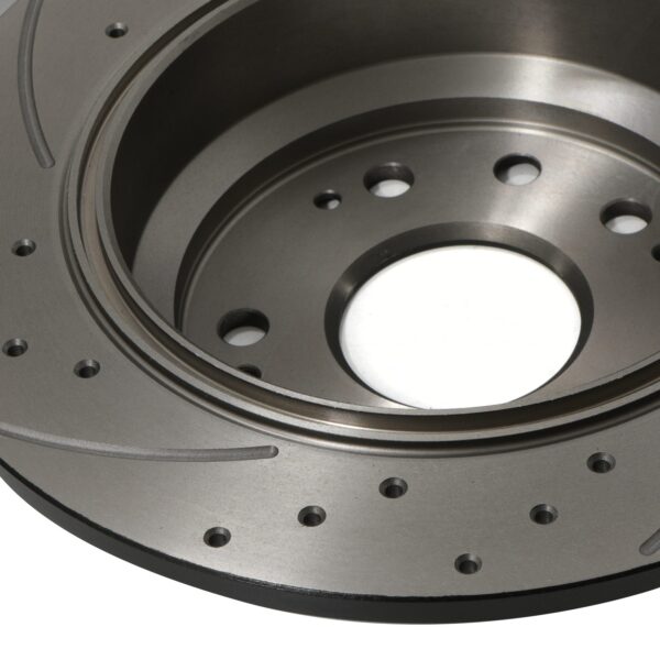 Rear Drilled Grooved Brake Discs 282mm - Honda Accord Tourer 7th Gen 03-08 - Image 7