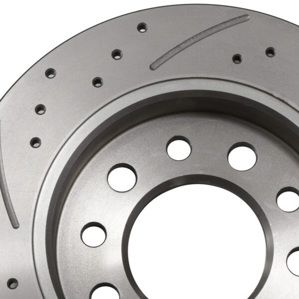 Rear Drilled Grooved Brake Discs 258mm - Hyundai Coupe MK2 GK 01-09 - Image 7