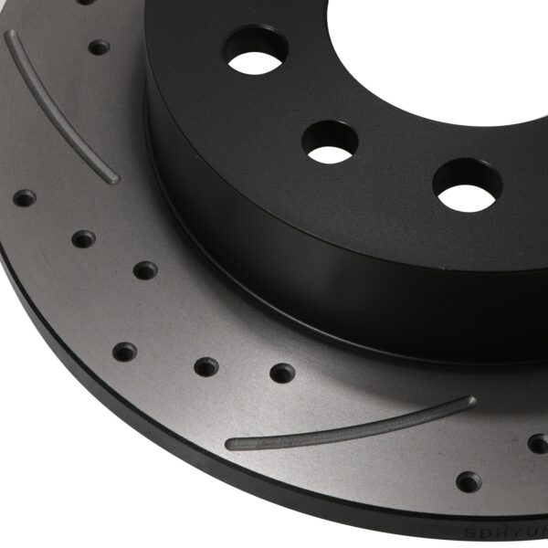 Rear Drilled Grooved Brake Discs 258mm - Hyundai Coupe MK2 GK 01-09 - Image 3