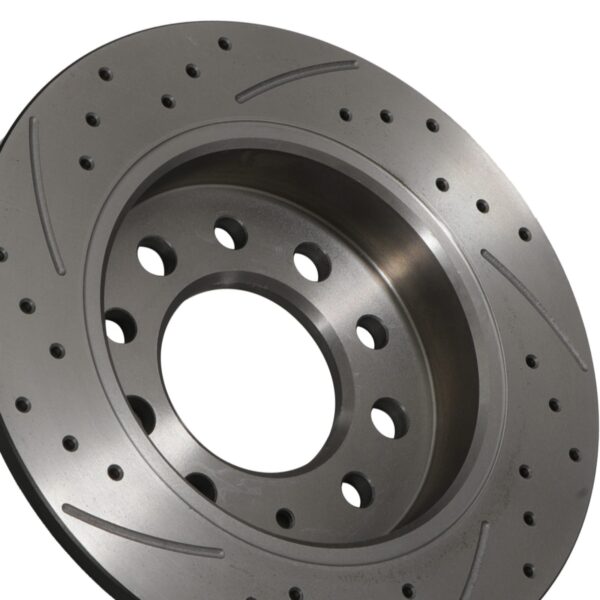 Rear Drilled Grooved Brake Discs 258mm - Hyundai Coupe MK2 GK 01-09 - Image 6