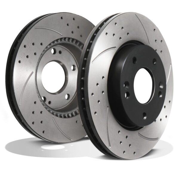 Front Drilled Grooved 280mm Brake Discs For Hyundai Coupe 2Nd Gen 1.6 2.0 2.7 V6