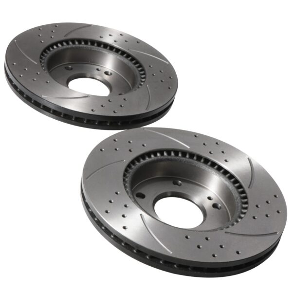 Front Drilled Grooved 280mm Brake Discs For Hyundai Coupe 2Nd Gen 1.6 2.0 2.7 V6 - Image 5