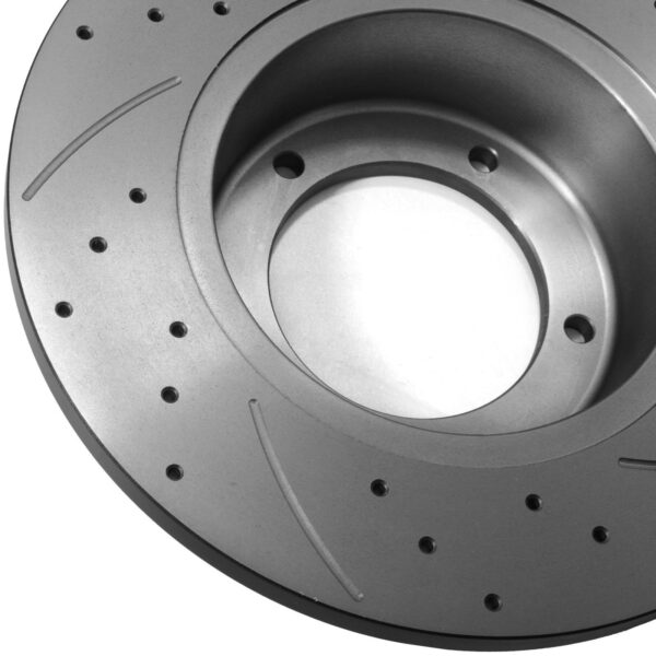 Front Grooved Drilled Brake Discs 298mm - Range Rover Classic 70-94 All Models - Image 8