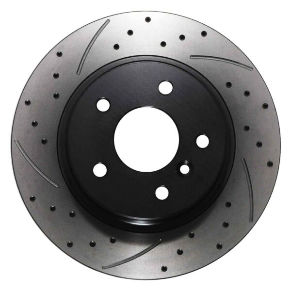 Rear Drilled Grooved 304mm Brake Discs For Land Rover Discovery 2 L318 98-04 - Image 2