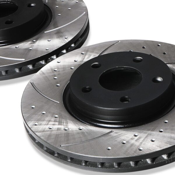 Front Drilled Grooved 300mm Brake Discs Range Rover Evoque & Discovery Sport 11+ - Image 3