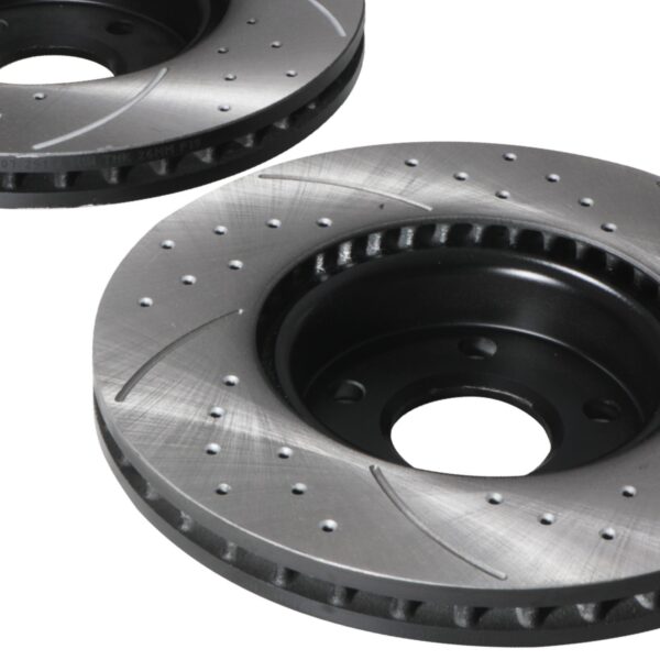 Front Drilled Grooved 300mm Brake Discs Range Rover Evoque & Discovery Sport 11+ - Image 6