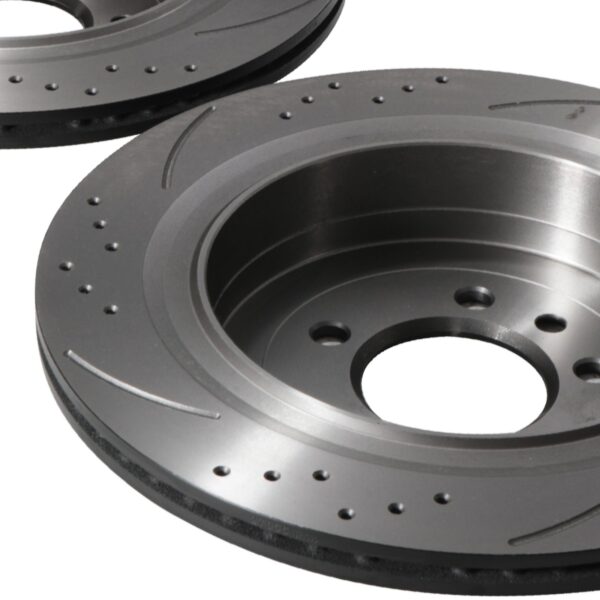 Rear Drilled Grooved 350mm Brake Discs For Range Rover Sport 3.0 4.2 5.0 05-13 - Image 5