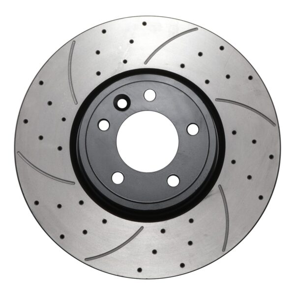 Front Drilled Grooved Vented 349mm Brake Discs For Land Rover Discovery 5 2016+ - Image 2