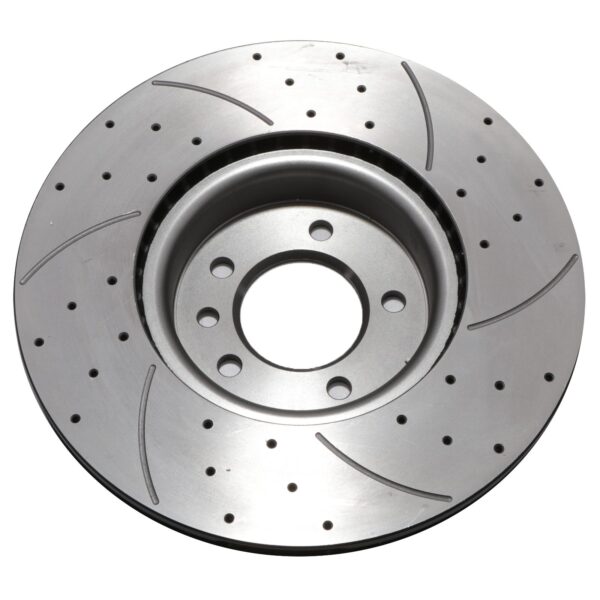 Front Drilled Grooved Vented 349mm Brake Discs For Land Rover Discovery 5 2016+ - Image 3