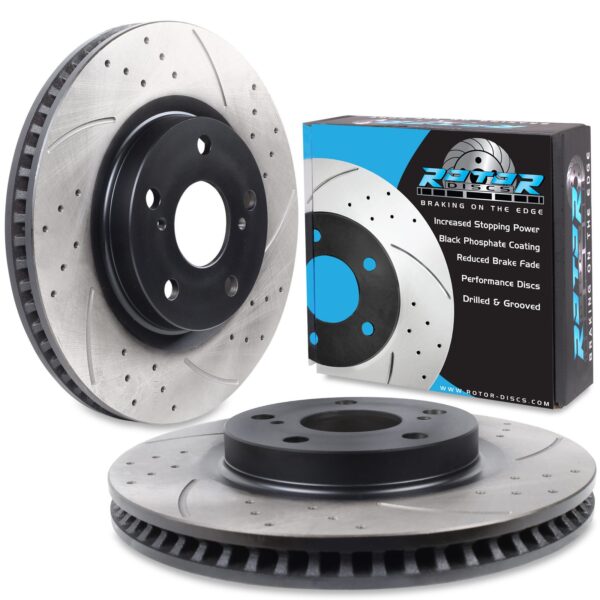 Front Drilled Grooved 296mm Brake Discs For Lexus Is220 Is250 220 D Is300H 05-13