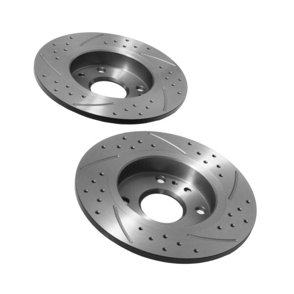 Rear Drilled Grooved Brake Discs 231mm - Mazda MX5 Mk1 90-98 - Image 3