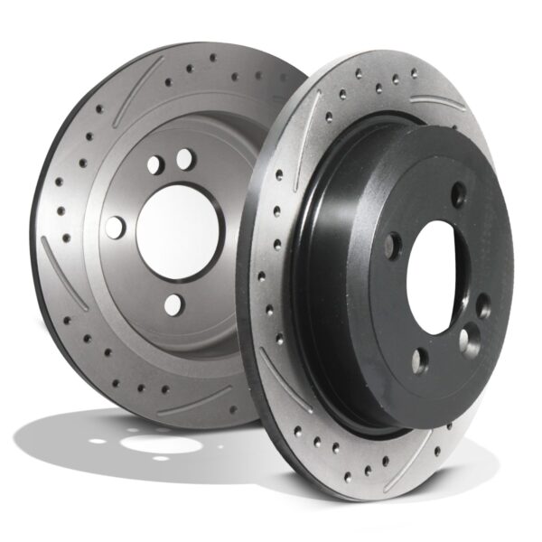 Rear Drilled Grooved 259mm Brake Discs For Mini R50 R52 R53 R56 One D 1.4 1.6