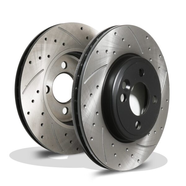 Front Drilled Grooved 280mm Brake Discs For Mini R56 R58 Cooper Sd D One 1.6 08-15