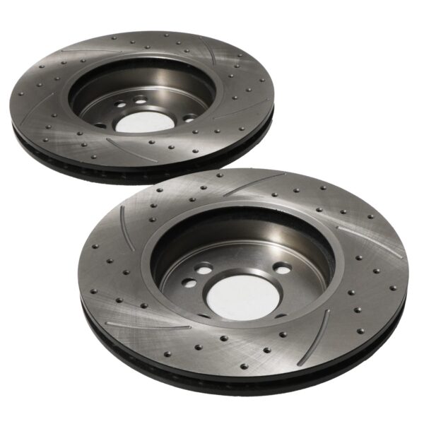 Front Drilled Grooved 280mm Brake Discs For Mini R56 R58 Cooper Sd D One 1.6 08-15 - Image 2