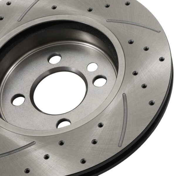 Front Drilled Grooved 280mm Brake Discs For Mini R56 R58 Cooper Sd D One 1.6 08-15 - Image 8