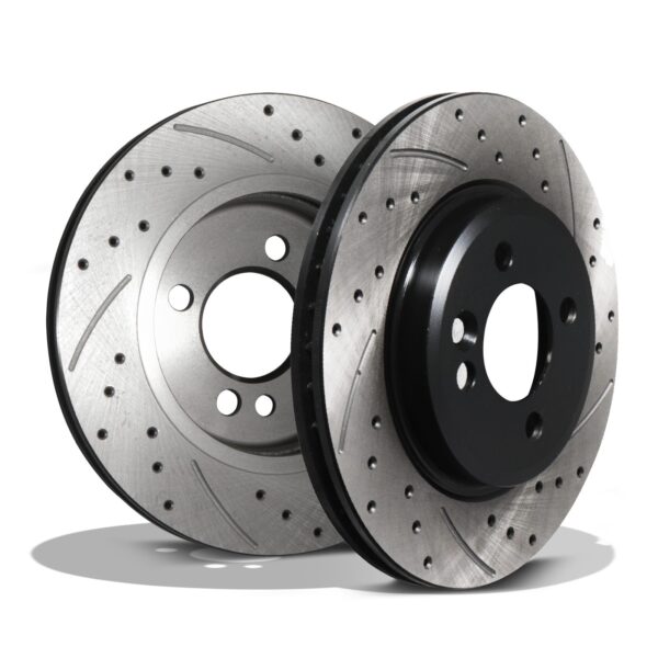 Front Drilled Grooved 276mm Brake Discs Pair For Mini One Cooper S R50 R52 R53